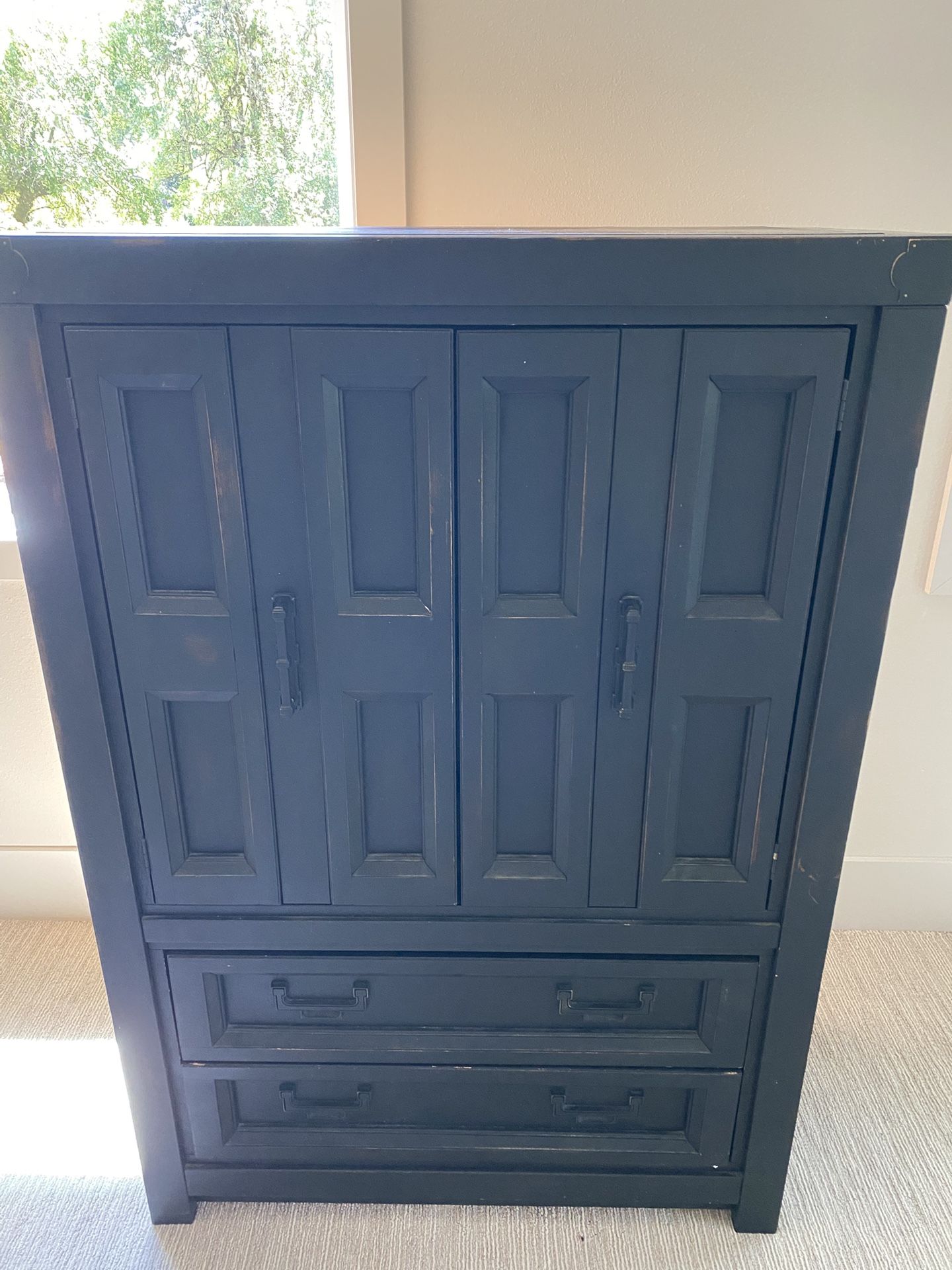 FREE Large Boho Rustic Black Dresser