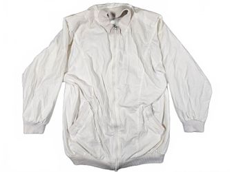 Vintage Townhouse Womens White Cotton Bomber Jacket M