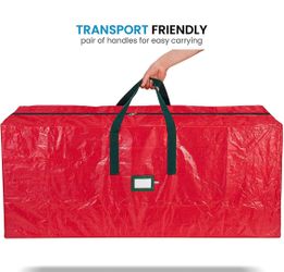 ZOBER Christmas Tree Storage Bag - Fits 9 Ft Artificial Trees - Plastic, Waterproof Christmas Tree Bag - Strong, Durable