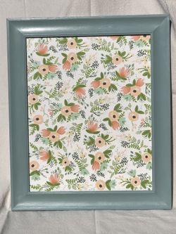 Printemps no. 1 Magnet board, bulletin board, recycled/repurposed frame, chalk paint, home decor, home interior