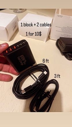 USB C Charger Block .65W Multiport Type C Charging Fast Charging Block. PD+QC Fast Charging Plug for iPhone 17/16/15/14/13Pro Max, iPad, Galaxy with 3