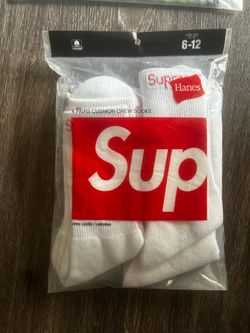 WHITE SUPREME SOCKS 6-12