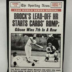 Lou Brock 1969 Topps Vintage Baseball #165 Sporting News St Louis Cardinals HOF