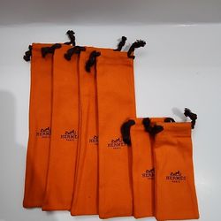 Hermes Paris Set of Pouch Bags for Jewelry or Utensils