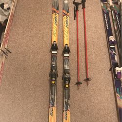 Salomon Skis And Kerma Poles Skiing 