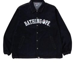 BAPE Relaxed Fit Denim Coach Jacket ‘Indigo’
