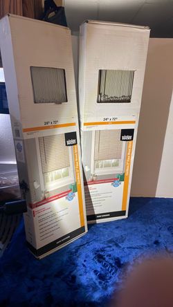 Window Images Cordless 2" Faux Wood Blinds 24x72 Gray – Set of 2