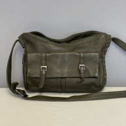 Stone Mountain Olive Green Leather Handbag Purse 