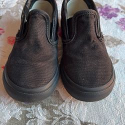 Vans Classic Slip-On Skate Shoe - Little Kid - Black Monochrome