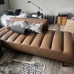 leather chaise 