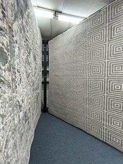 Large Area Rug Gray Geometric Square Pattern