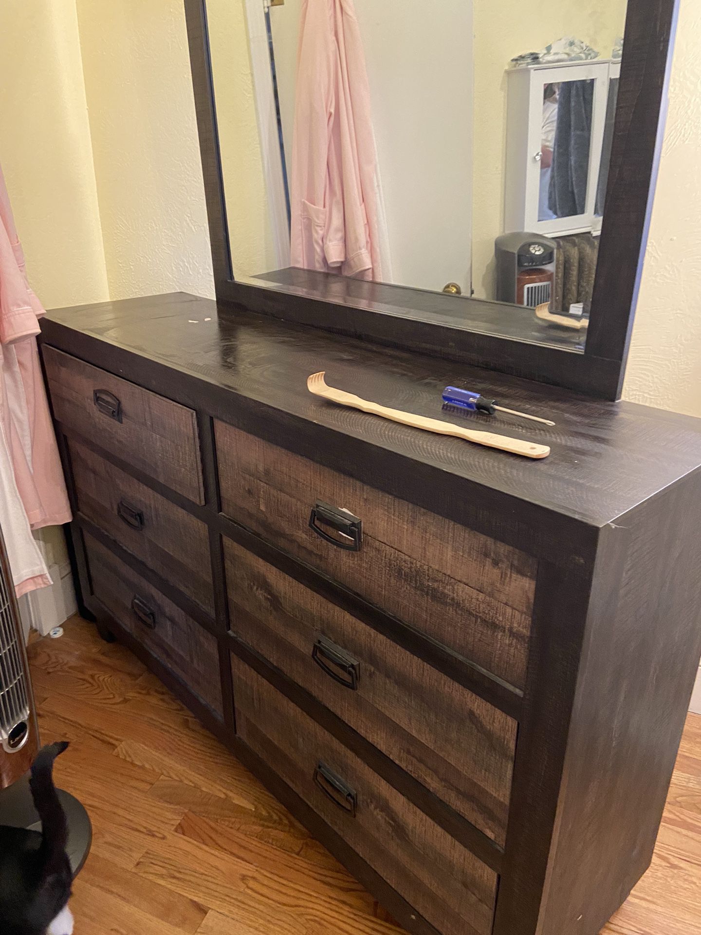 63”. X 39” Dresser And Mirror