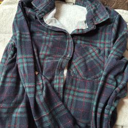 Fuzzy Inside Flannel Shirt Medium 