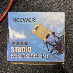 Microphone Studio Condenser  Neewer NW800 Blue  & Shock Mount Anti-wind Foam Cap