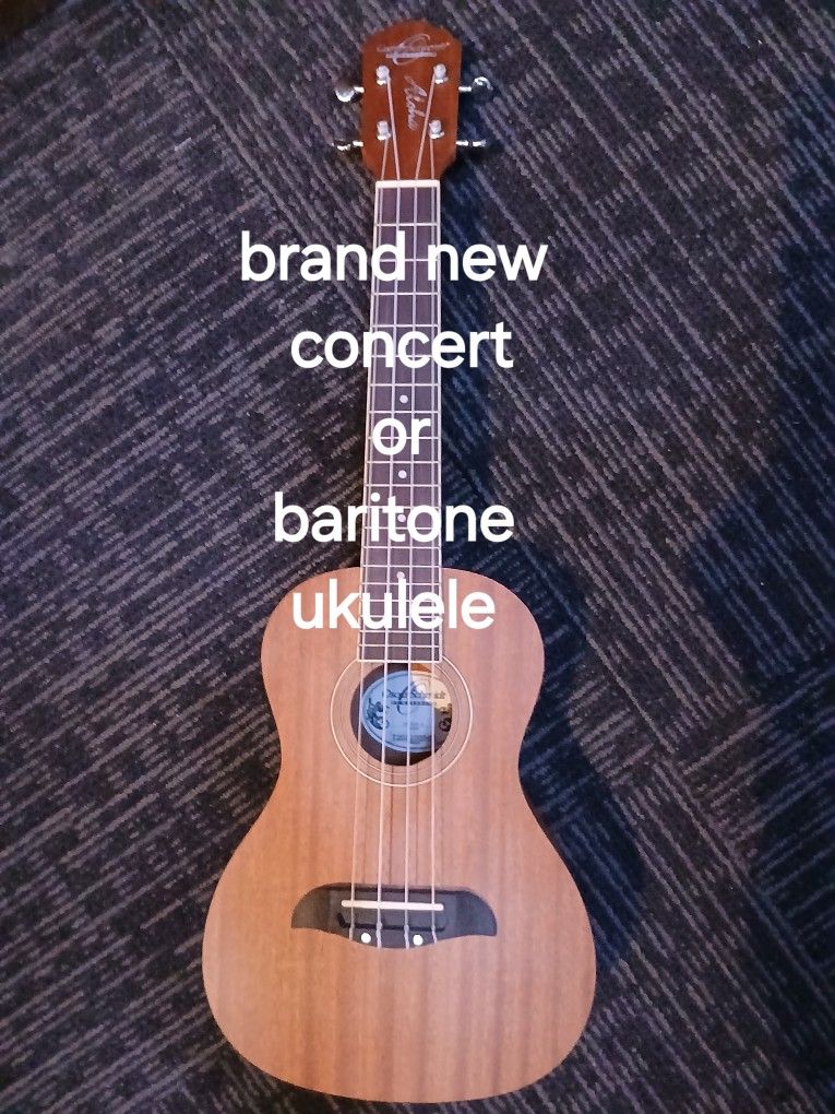 Brand New Oscar Schmidt Ukulele, Setup As Concert Or Baritone