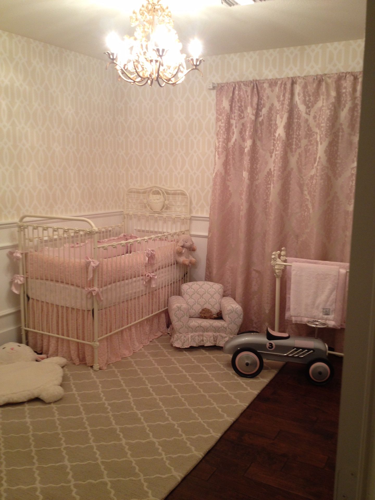 Corsican Brand Iron Nursery Set - Crib, Diaper Changing Table & Blanket Holder - Boutique