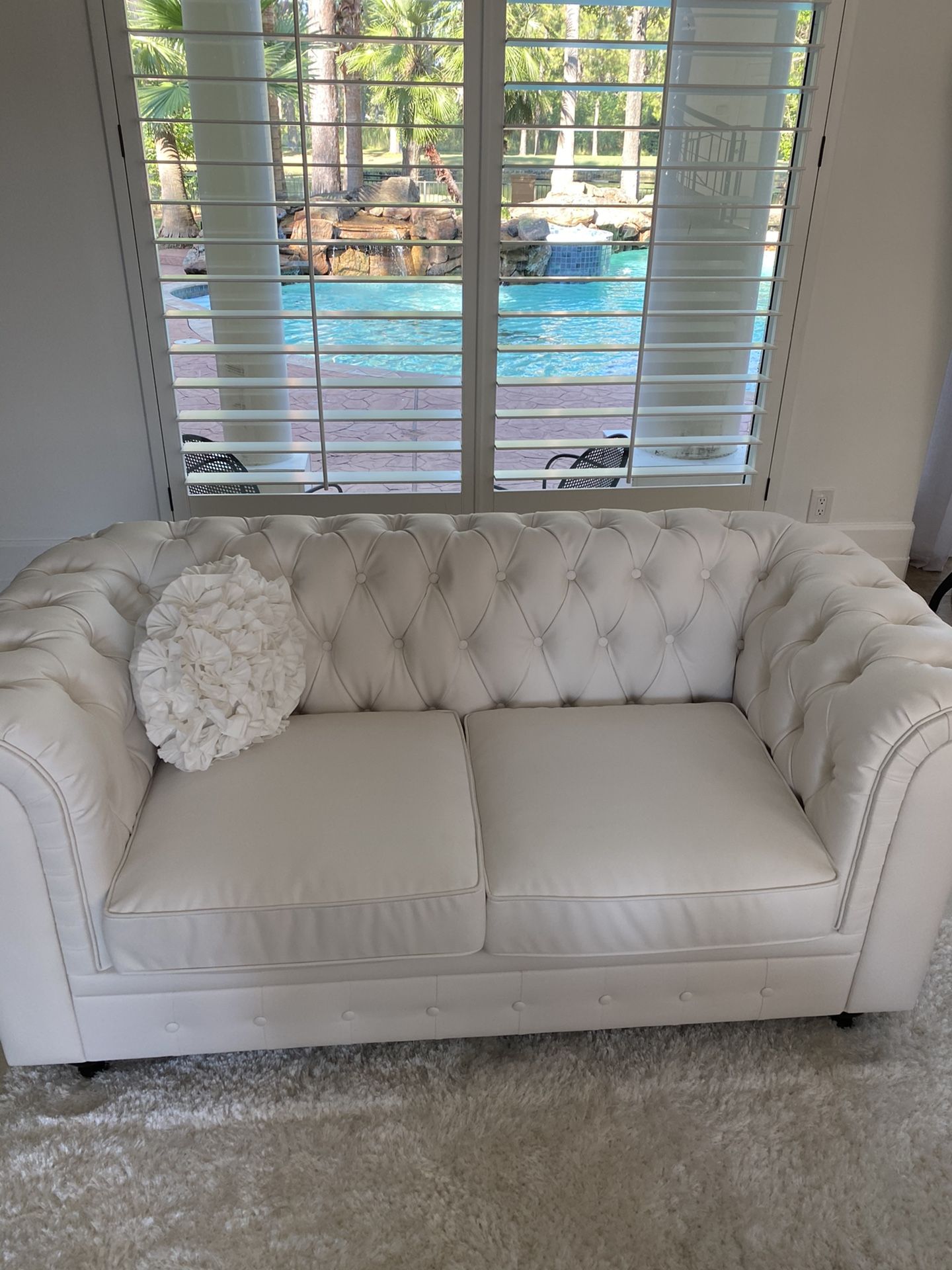 White Modern Sofa Make Offer $350