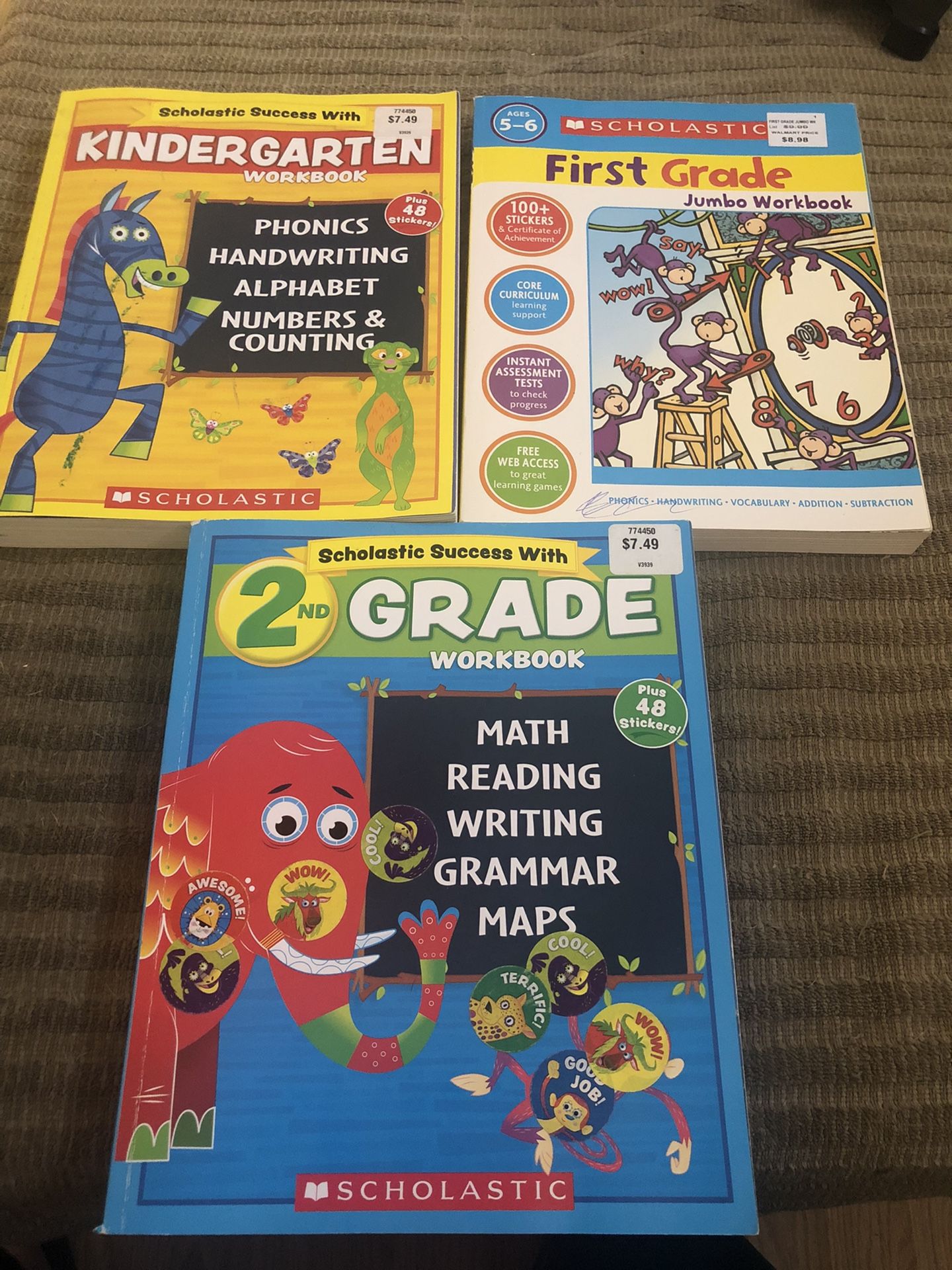 Kindergarten, 1st & 2nd Grade Workbooks