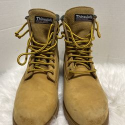 G.H. Bass Men Boots Size 9 M Weather Tuff Thinsulate Waterproof Leather 