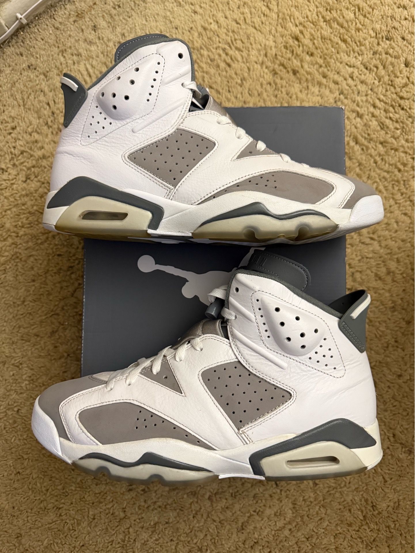 Size 11 (Pre owned, comes with original box) - Air Jordan 6 retro cool grey