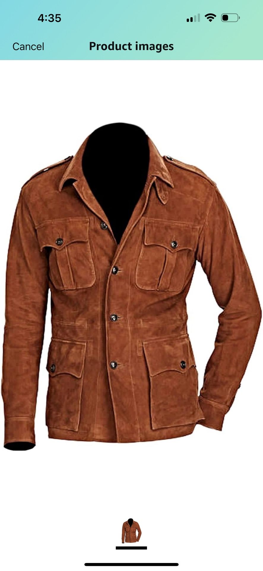 Men’s Leather Western Coat 3XL