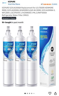FREE Refrigerator Water Filters (LG / Kenmore Compatible
