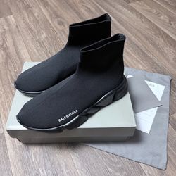 Luxury Knit Sock Sneakers Size EU45-US11  Black - Excellent Condition