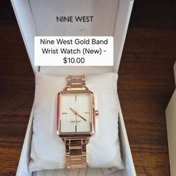 Nine West Gold Band Watch 