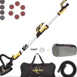 CUBEWAY Drywall Sander with Vacuum Attachment, Innovative Fixture for Ceiling Sander, Electric Drywa