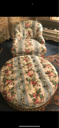 Beautiful chair and ottoman