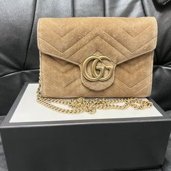 Gucci Quilted Velvet GG W/ Authenticity 