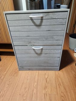 Gray shoe rack