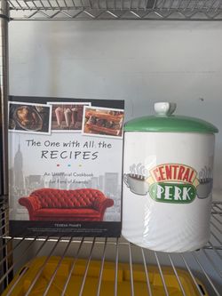 Friends TV show cookbook and cookie jar