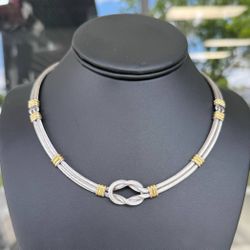 Vintage Jewelry 925 sterling silver 18k yellow gold 16” necklace chain ⛓️‍💥 64.80 grams 6.00mm