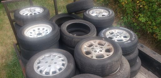 RIMS FOR SALE - TIRES INCLUDED (VERY WORN)