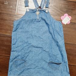 Girls New Jean Dress Size 10