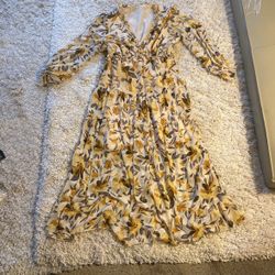 Beautiful Floral Yellow Dress
