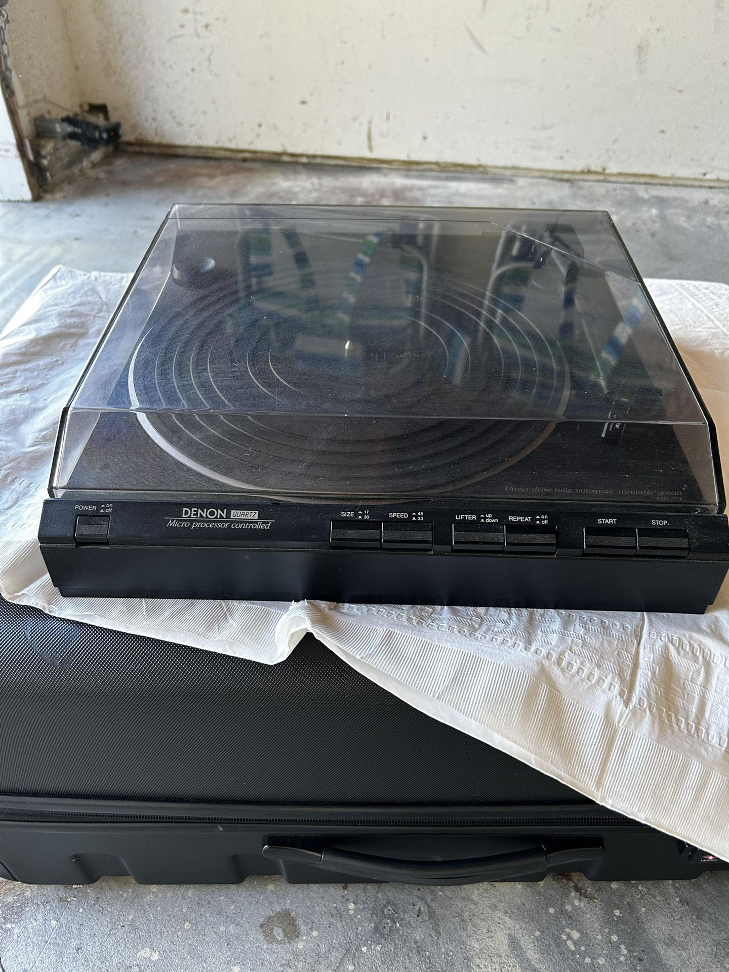 Receiver, Dual Tape Deck, Record Player, And Speakers