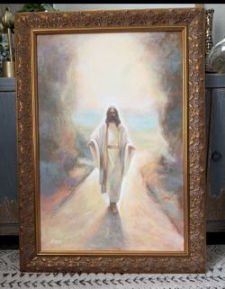 Painting Original Artwork Acrylic 30x42 Jesus