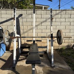 Squat Rack & Weight Plates Bundle 