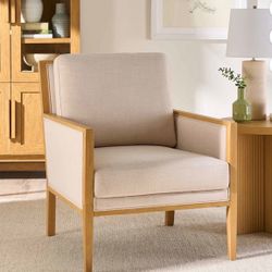 Better Homes & Gardens Springwood Caning Accent Chair, Light Honey Finish 