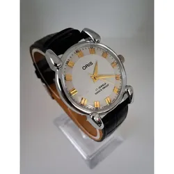 Men's Vintage Oris AM044 Mechanical Hand Wind Vintage Leather Watch