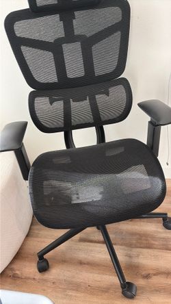 Black Mesh Ergonomic Office Chair with Headrest
