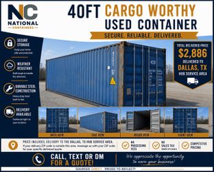 40FT Cargo Worthy Shipping Container – Dallas, TX