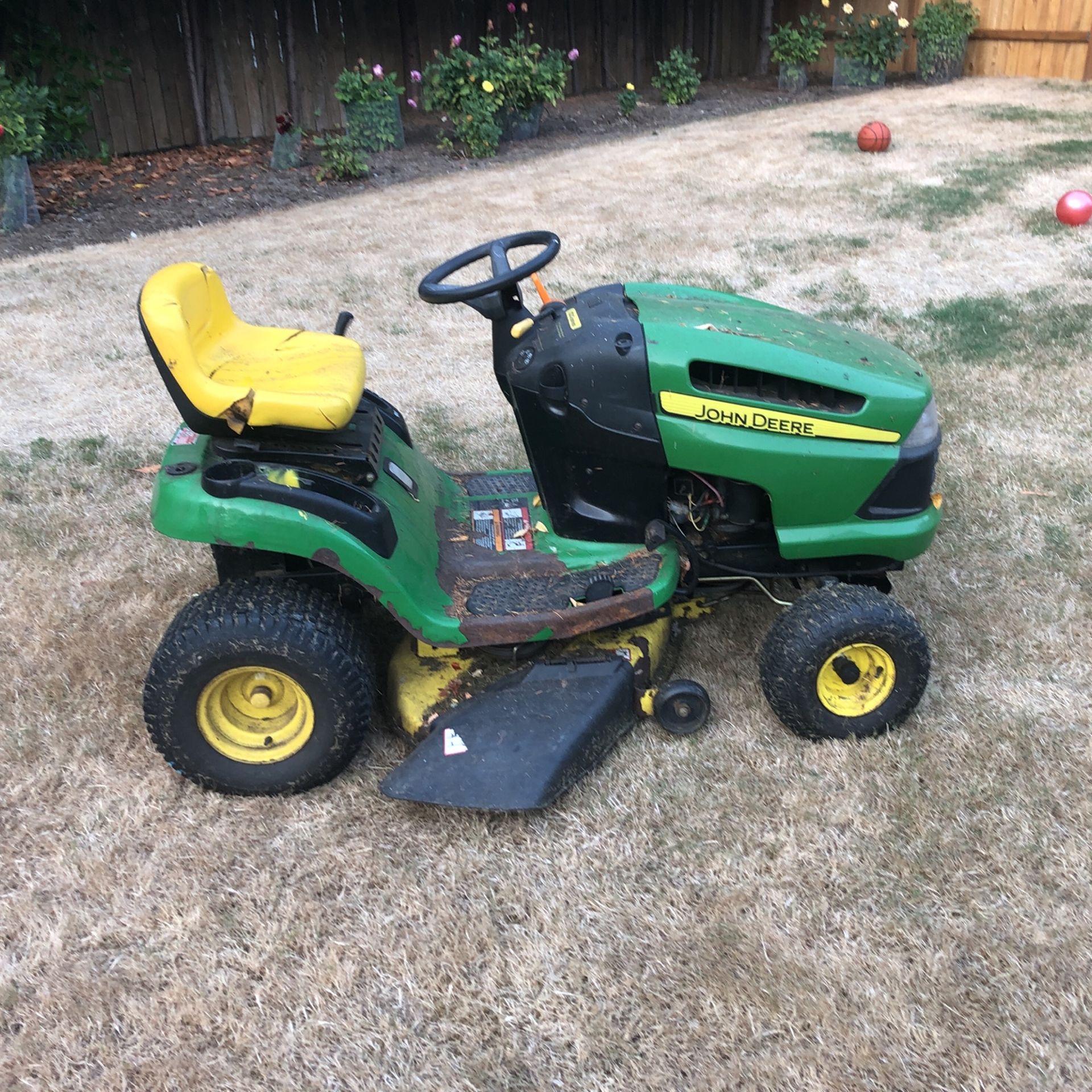 Riding Mower, Grass Bag And Shoot, And Trailer