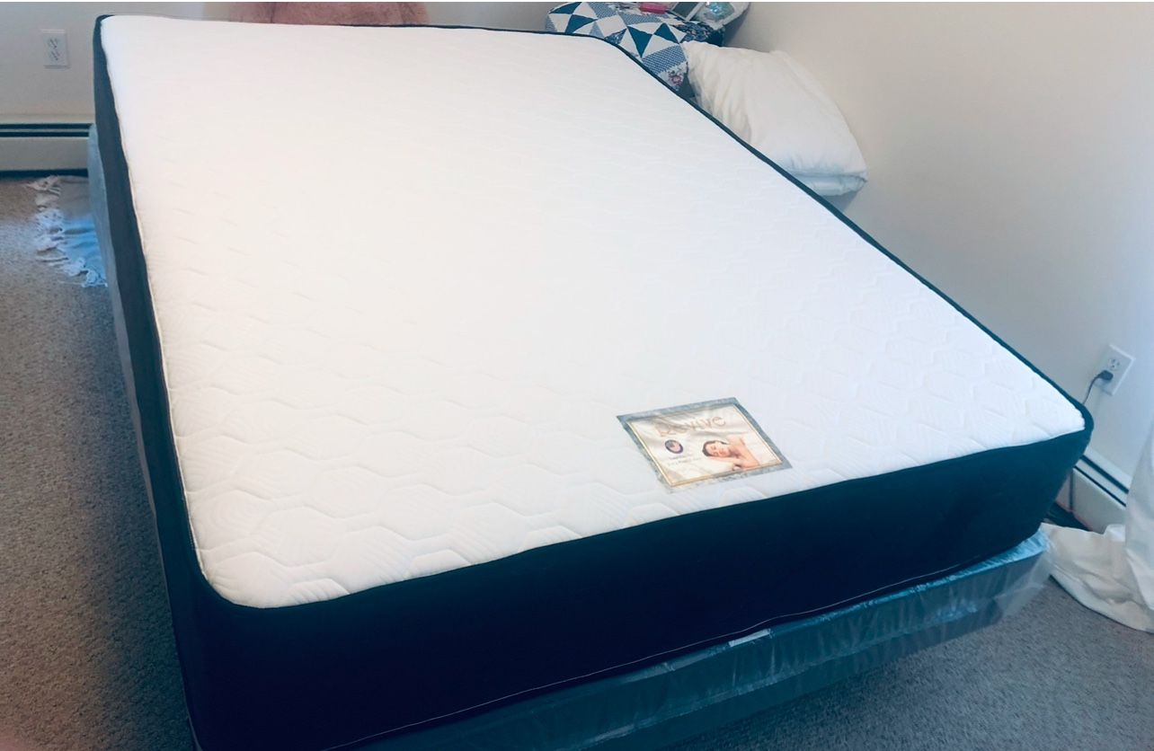Queen Size Mattress 12”thick With Box Spring Brand New Delivery Available