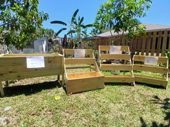 Cedar Fence pickets wood planter Boxes