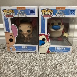 Brand new in box rare Ren & Stimpy funko pops