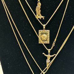 10k Gold Chain And Pendant 