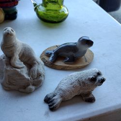 3 Vintage Miniature Animal Figurine

